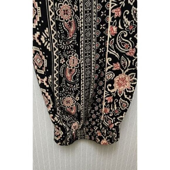 Forever 21 Multicolor Black Floral Slim Pants Size Medium - Picture 7 of 7